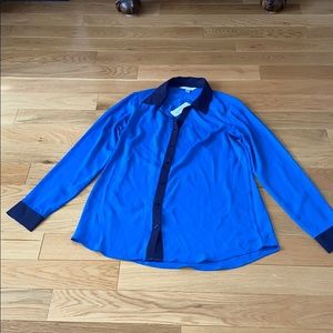 Charming Charlie bright blue shirt. Size S. NWT